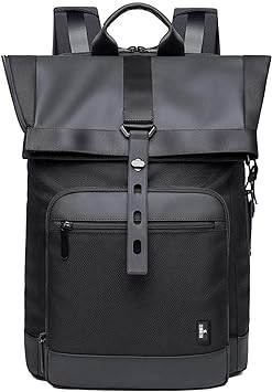 Waterproof 30 L Polyester Anti theft Foldable Business Travel 15.6 inch Laptop Backpack (Black)