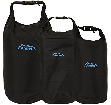 Andes Black Waterproof Kayak Dry Bag Sack Canoeing Camping Sailing Fishing