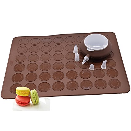 Journey's Edge 6 Piece Macaroon Kit with Baking Sheet and Decomax Pen, Brown