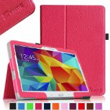 Fintie Samsung Galaxy Tab 4 101  Tab 4 Nook 101 Folio Case - Slim Fit Premium Vegan Leather Cover for Samsung Tab 4 10-Inch  Tab 4 Nook 10-Inch Tablet with Auto SleepWake Feature Magenta