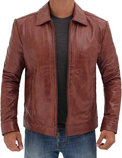 Brown Leather Jacket Men - Real Lambskin Mens Leather Jackets