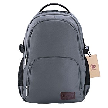 Makimoo Laptop Backpack Travel College School Student Bookbag for Men Women - Grey