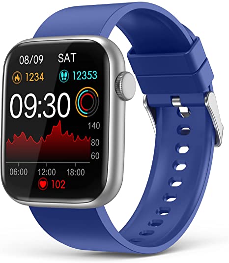 Smart Watch for Men Women with Bluetooth Call Answer/Dail,1.9'' HD Full Touch Screen Fitness Tracker, Smartwatch with Heart Rate Blood Oxygen Blood Pressure Sleep Monitor for Android and iPhone