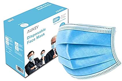 100 Pack Disposable Face Masks Non-Medical for Adults