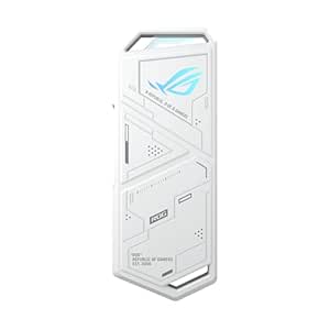 ASUS ROG Strix Arion White M.2 NVMe SSD Enclosure-USB3.2 Gen 2x1 Type-C (10Gbps), Dual USB-C to C & USB-C to A, Screwdriver-Free, Thermal Pads Included, Fits PCIe 2280/2260/2242/2230 M Key/B M Key