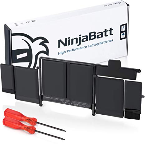 NinjaBatt Laptop Battery A1502 for Apple MacBook Pro Retina 13” A1493 MGX72LL/A ME864LL/A ME865LL/A MGX82LL/A ME866LL/A ME867LL/A MF839 (Late 2013, Mid 2014, Early 2015) [11.34V/71.8Wh]