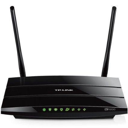 TP-LINK AC1200 Dual Band Wireless AC Gigabit Router, 2.4GHz 300Mbps   5Ghz 867Mbps, 2 USB 2.0 Ports, IPv6, Guest Network, WPS (Archer C5)