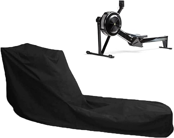 J&C Rowing Machine Cover 420D Folding Water Rowing Machine 300lb Weight Capacity Fitness Equipment Protective Concept 2 Rowing Machine for Rowing Machine (Black)