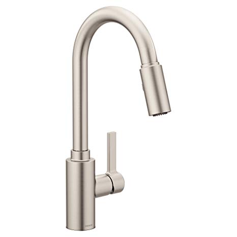 Moen 7882SRS Genta Single Handle Pulldown Kitchen Faucet with Power Clean Spot Resist Stainless