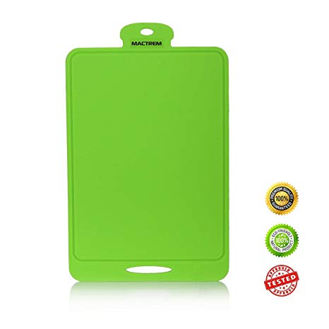 Mactrem Premium Kitchen Silicone Cutting & Chopping Board - Durable, Nonslip, Heat Resistant Board for Chopping & Cutting – (Green)
