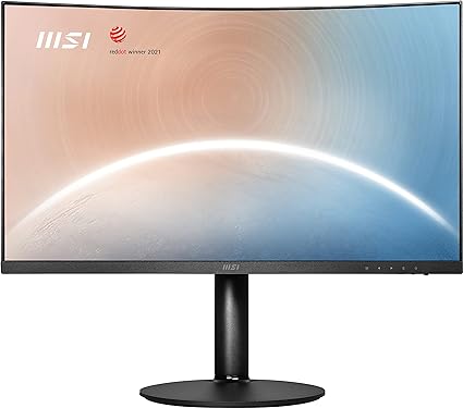 MSI Modern MD271CP, 27" Monitor, 1920 x 1080 (FHD), Curved VA, 75Hz, TUV Certified Eyesight Protection, 4ms, HDMI, Displayport, USB C, Tilt, Swivel, Height Adjustable, Pivot,Black