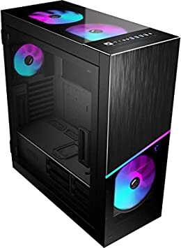 MSI MPG SEKIRA 500X Full Tower Gaming Computer Case - Black, 3X 200mm ARGB   1x 200mm   1x120mm ARGB Fans, 8 Channel ARGB Hub, USB Type-C, Tempered Glass, MSI Center, E-ATX, ATX, mATX, Mini-ITX