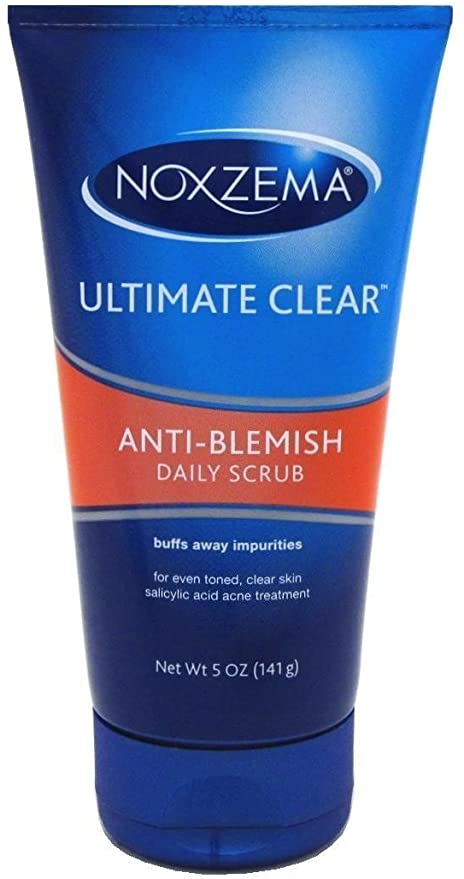 Noxzema Ult-Clear Anti-Blemish Daily Scrub 5 Ounce Tube (145ml) (3 Pack)