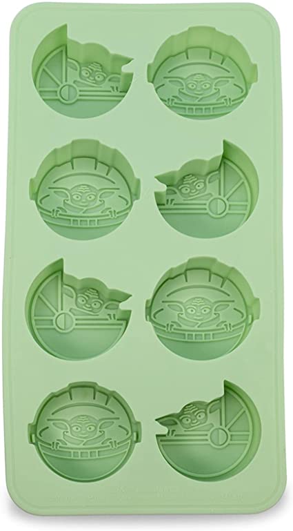 Star Wars: The Mandalorian The Child Flexible Silicone Mold Ice Cube Tray in Character Shapes | Kitchen Gadget Essentials, Reusable Ice Mold for Freezer | Ideal for Drinks, Cocktails, Chocolate, Jelly