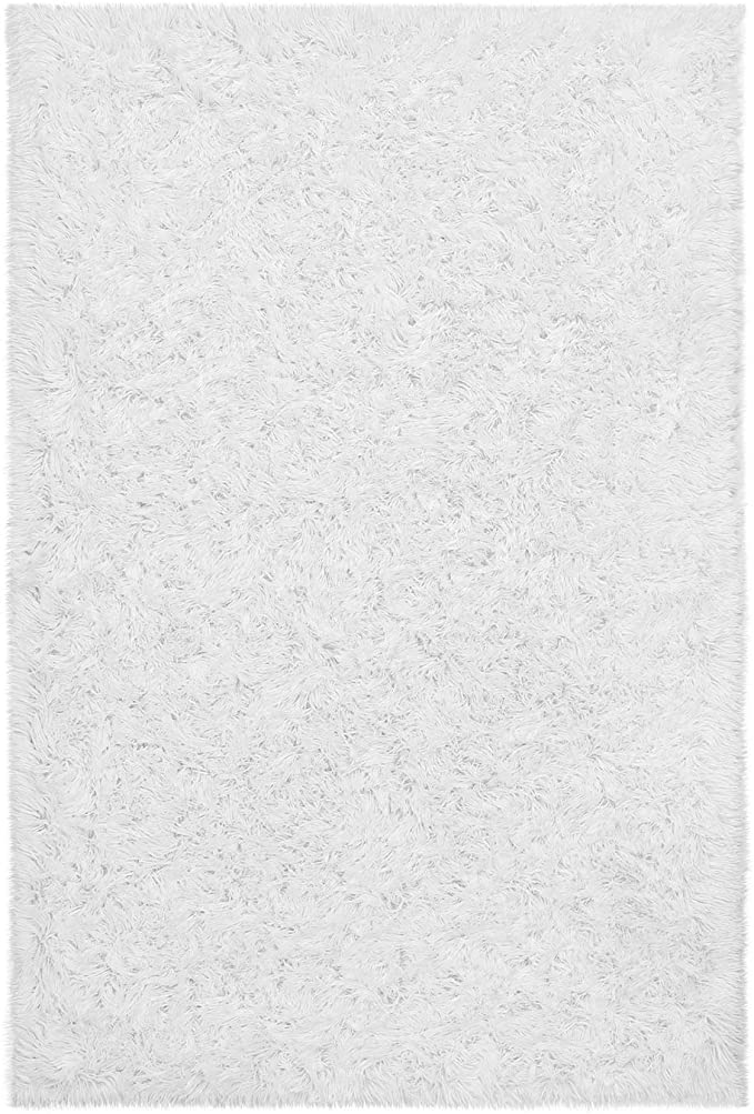 BAYKA Machine Washable Fluffy Area Rug Indoor Ultra Soft Shag Area Rug for Bedroom, Non-Slip Floor Carpet for Kids Home Decor Nursery Rug 2x3 Feet Pear White