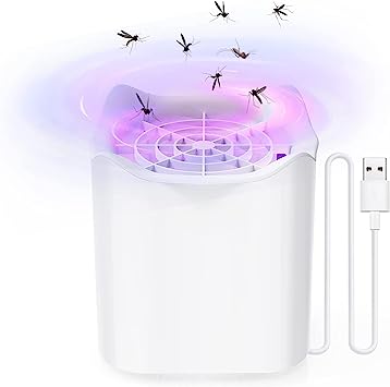 Lámpara Antimosquitos, Trampa para mosquiteros, Eléctrico Mosquito Killer Lámpara con Luz UV, Repelente de Mosquitos USB eléctrico para Interiores, Trampa para Mosquitos, lámpara para Mosquitos