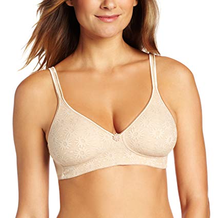 Warners Womens Daisy Lace Wire-Free Bra with Plushline