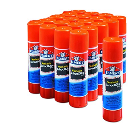 Elmer's School Glue, Washable All Purpose, 24 Pack, 0.21-ounce Sticks