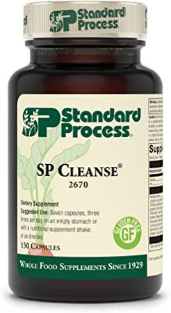 Standard Process SP Cleanse - Whole Food Gallbladder Cleanse, Liver Cleanse, Kidney Support, Digestion and Toxin Cleanse with Collinsonia Root, Juniper Berry, Cordyceps Mushroom, and More - 150 Caps