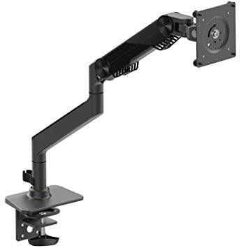 Bestand Premium Single Monitor Stand - Monitor Mount for LED LCD,Up to 17''-27'' Screen,Aluminum (Grey)