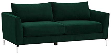 Rivet Emerly Modern Sofa, 83.5"W, Emerald