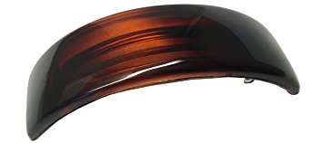 Parcelona French Curved Tortoise Shell Strong Grip Celluloid Automatic Hair Clip Hair Barrette