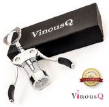 VinousQ Premium Wing Corkscrew Wine and Beer Bottle Opener for Easy Cork Removal Packaged in Gift Box for Special Occasion Enhance Your Fine Dining Experience Now