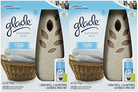 Glade Automatic Spray Starter Kit - Clean Linen - 6.2 oz - 2 pk