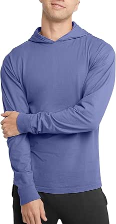 Hanes Men's Originals Hooded Long-Sleeve T-Shirt For Men, Men's T-Shirt Hoodie, Vintage Washed, Cotton Tee