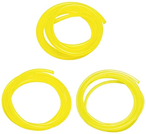 Podoy Tygon Fuel Line for Compatible with Poulan Weedeater Ryobi Poulan Husqvarna Trimmer Lawn Mower Chainsaw Parts Hose Tube 2 Cycle 3 Sizes I.D. 080" 3/32" 1/8" Yellow 5 feet 530069216