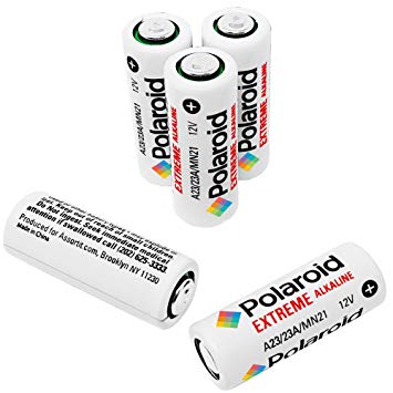 Polaroid A23 23A 12V GP23AE Extreme Alkaline Batteries Mercury Free Blister Packaging (5-Pack)