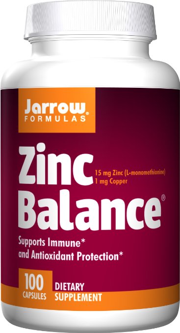 Jarrow Formulas Zinc Balance 15mg 100 Capsules