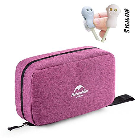 Waterproof Toiletry Bag with Hanging Hook for Men & Women - Modern Large Storage Capacity for Makeup (Sporty Pink)
