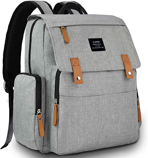 Diaper Bag Backpack, VAKKER Multifunction Diaper Bags for Baby Girl-Boy,Unisex Travel Backpack, Waterproof Backpack Baby Bags and Large Capacity,Black,Gray,White