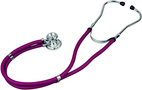 Veridian Healthcare Sterling Series Sprague Rappaport-Type Stethoscope, Burgundy, Boxed