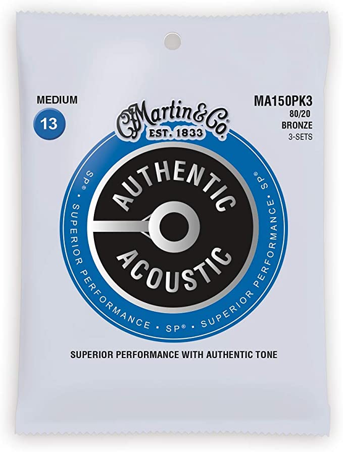 Martin Authentic Acoustic Guitar Strings - 3 Pack