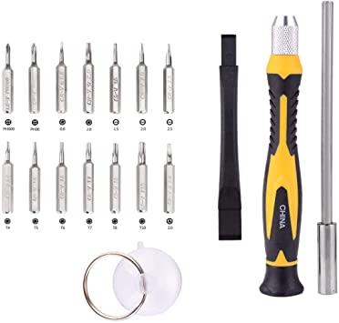 TOOLPLUS Precision Screwdriver Set, Magnetic Repair Tools Kit Mobile Battery Screen Replacement Repair Screwdriver Kit with Portable Cover for Phone,PC and Electronic Devices (18 in 1 Set)
