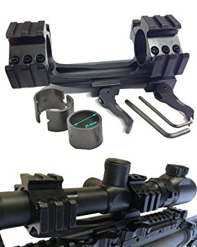 Ledsniper®quick Release Scope Mount 1"25mm/30mm Dual Ring Cantilever Heavy Duty Rail 20mm*
