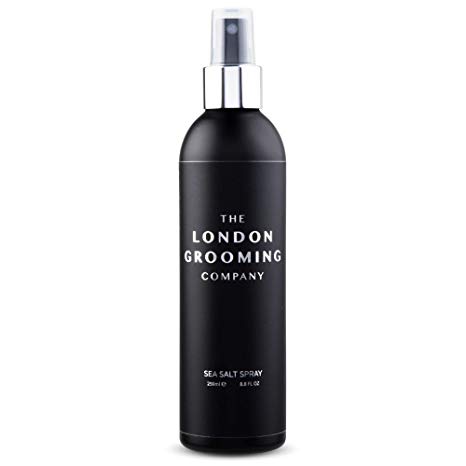The London Grooming Company Sea Salt Texturizing Spray for Men - Firm Hold and Matte Finish - 250ml Water Based Men's Hair Product for Texture and Volume, Easy to Wash Out - Oud Wood Scent