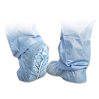Medline CRI2003 Polypropylene Non-Skid Shoe Covers, X-Large, Blue (Pack of 200)