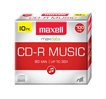 Maxell 625133 Recordable Cd (Audio Only) Slim Jewel