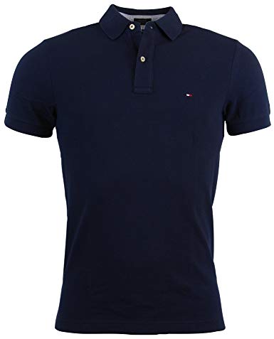 Tommy Hilfiger Mens Custom Fit Solid Color Polo Shirt