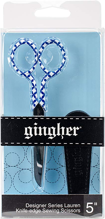 Gingher 5" Designer Series Lauren Knife Edge Sewing Scissors