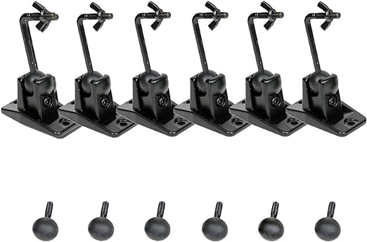 VideoSecu 6 Packs Satellite Surround Sound Wall Ceiling Speaker Mount Home Theater Brackets WN4