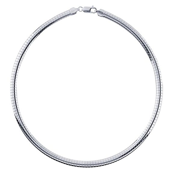 6mm Sterling Silver Omega Necklace Chain