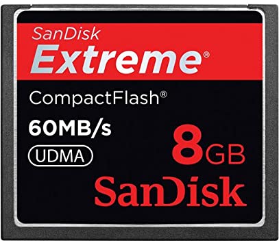 Sandisk 8GB Extreme CF memory card - UDMA 60MB/s 400x (SDCFX-008G-A61, Retail Package)