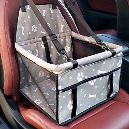 Upworld Pet Dog Car Booster Seat, Travel Safety Pet Seat Carrier Bag Foldable Portable with Dog Seat Belt, Waterproof Non-Slip for Dog Cat up to 25lbs