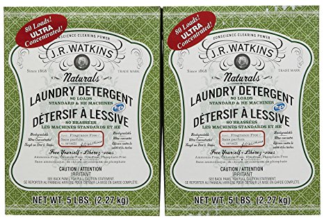 J. R. Watkins Powder Laundry Detergent - 80 oz - Fragrance Free - 2 pk