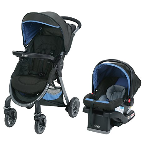 Graco FastAction 2.0 Click Connect Travel System with SnugRide Click Connect 35 Infant Car Seat - SECK35 Jaguar