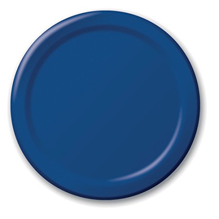 Creative Converting Touch of Color 24 Count Paper Lunch Plates, Navy